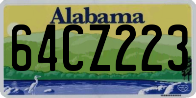 AL license plate 64CZ223
