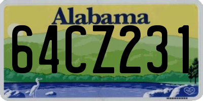 AL license plate 64CZ231