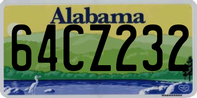 AL license plate 64CZ232