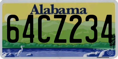 AL license plate 64CZ234