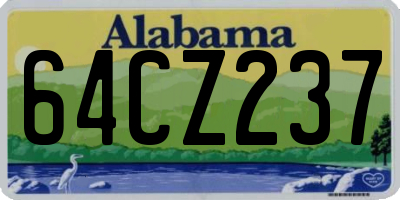 AL license plate 64CZ237