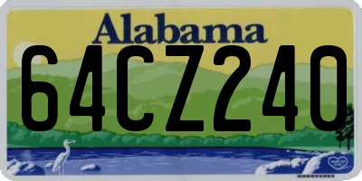 AL license plate 64CZ240