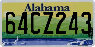 AL license plate 64CZ243