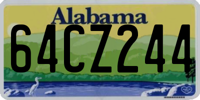 AL license plate 64CZ244