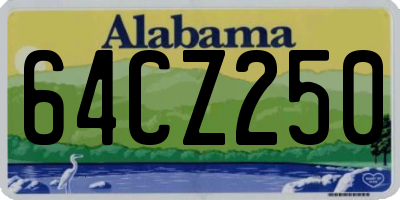 AL license plate 64CZ250