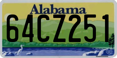 AL license plate 64CZ251