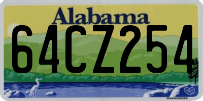 AL license plate 64CZ254