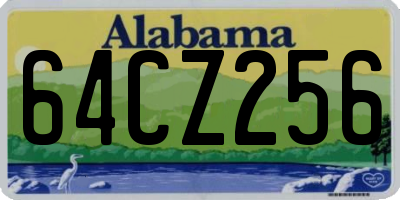 AL license plate 64CZ256
