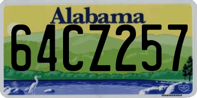 AL license plate 64CZ257