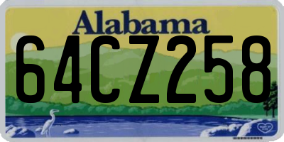 AL license plate 64CZ258