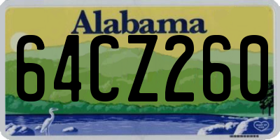 AL license plate 64CZ260