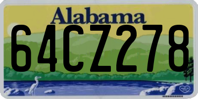 AL license plate 64CZ278
