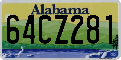 AL license plate 64CZ281
