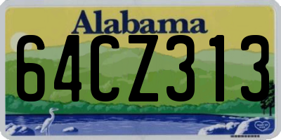 AL license plate 64CZ313