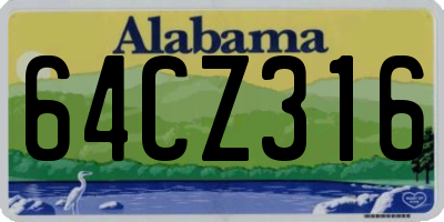 AL license plate 64CZ316