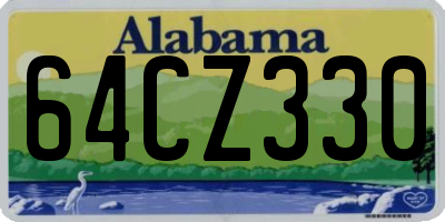 AL license plate 64CZ330