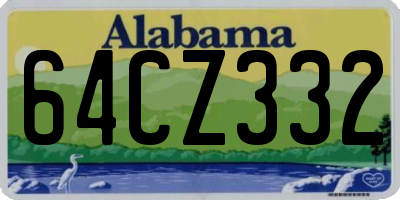 AL license plate 64CZ332