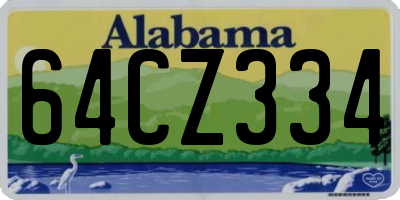 AL license plate 64CZ334