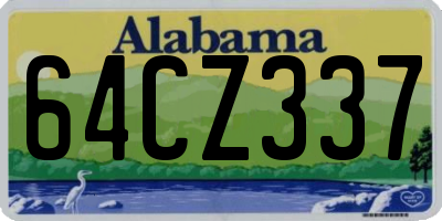 AL license plate 64CZ337