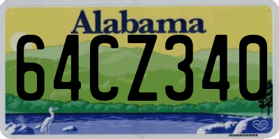AL license plate 64CZ340