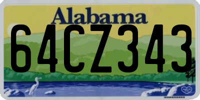 AL license plate 64CZ343