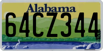 AL license plate 64CZ344