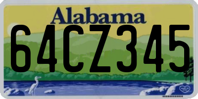 AL license plate 64CZ345
