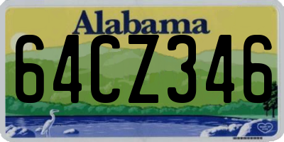 AL license plate 64CZ346