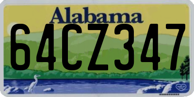 AL license plate 64CZ347