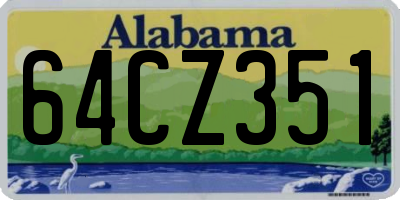 AL license plate 64CZ351