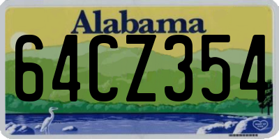 AL license plate 64CZ354