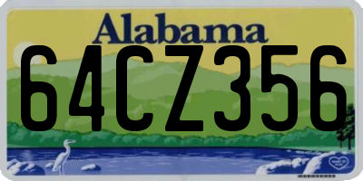 AL license plate 64CZ356