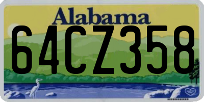 AL license plate 64CZ358