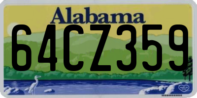 AL license plate 64CZ359