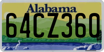 AL license plate 64CZ360