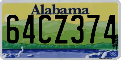 AL license plate 64CZ374