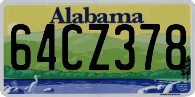 AL license plate 64CZ378