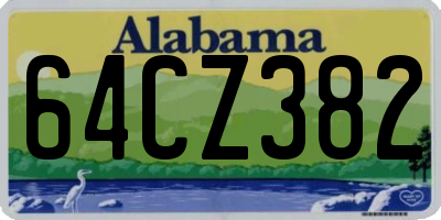 AL license plate 64CZ382