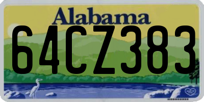 AL license plate 64CZ383