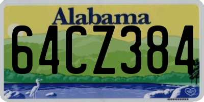 AL license plate 64CZ384