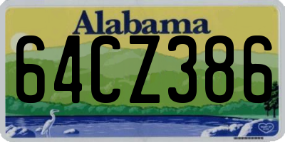 AL license plate 64CZ386