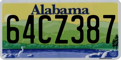 AL license plate 64CZ387