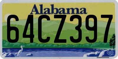 AL license plate 64CZ397