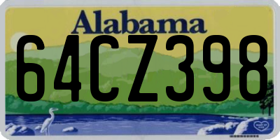AL license plate 64CZ398