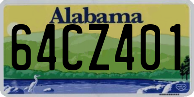 AL license plate 64CZ401