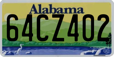 AL license plate 64CZ402