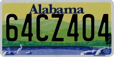 AL license plate 64CZ404