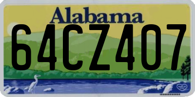 AL license plate 64CZ407