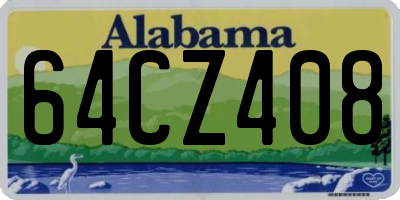 AL license plate 64CZ408