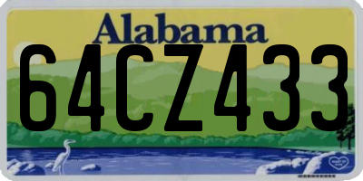 AL license plate 64CZ433